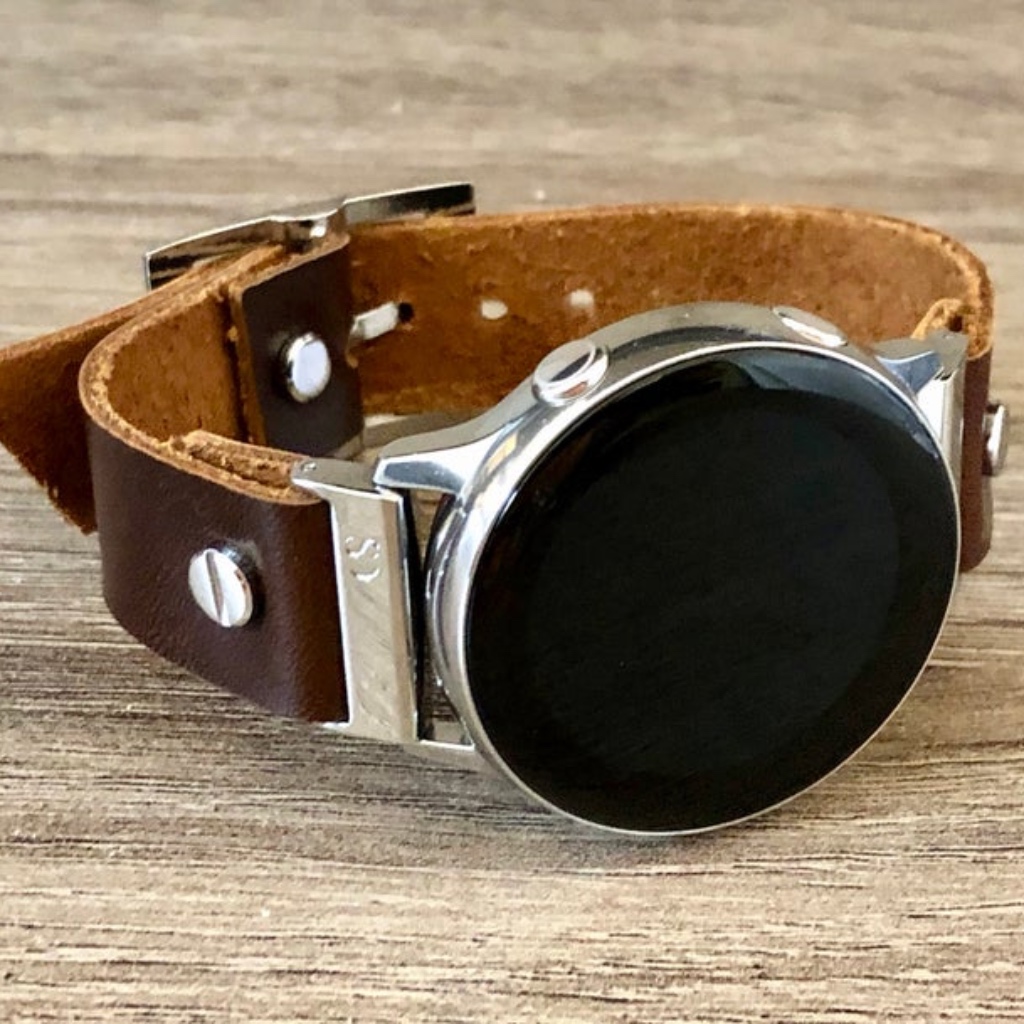 Galaxy Watch Active2 Dark Brown Leather Strap Band Galaxy Watch Active2 Dark Brown Leather Strap Band